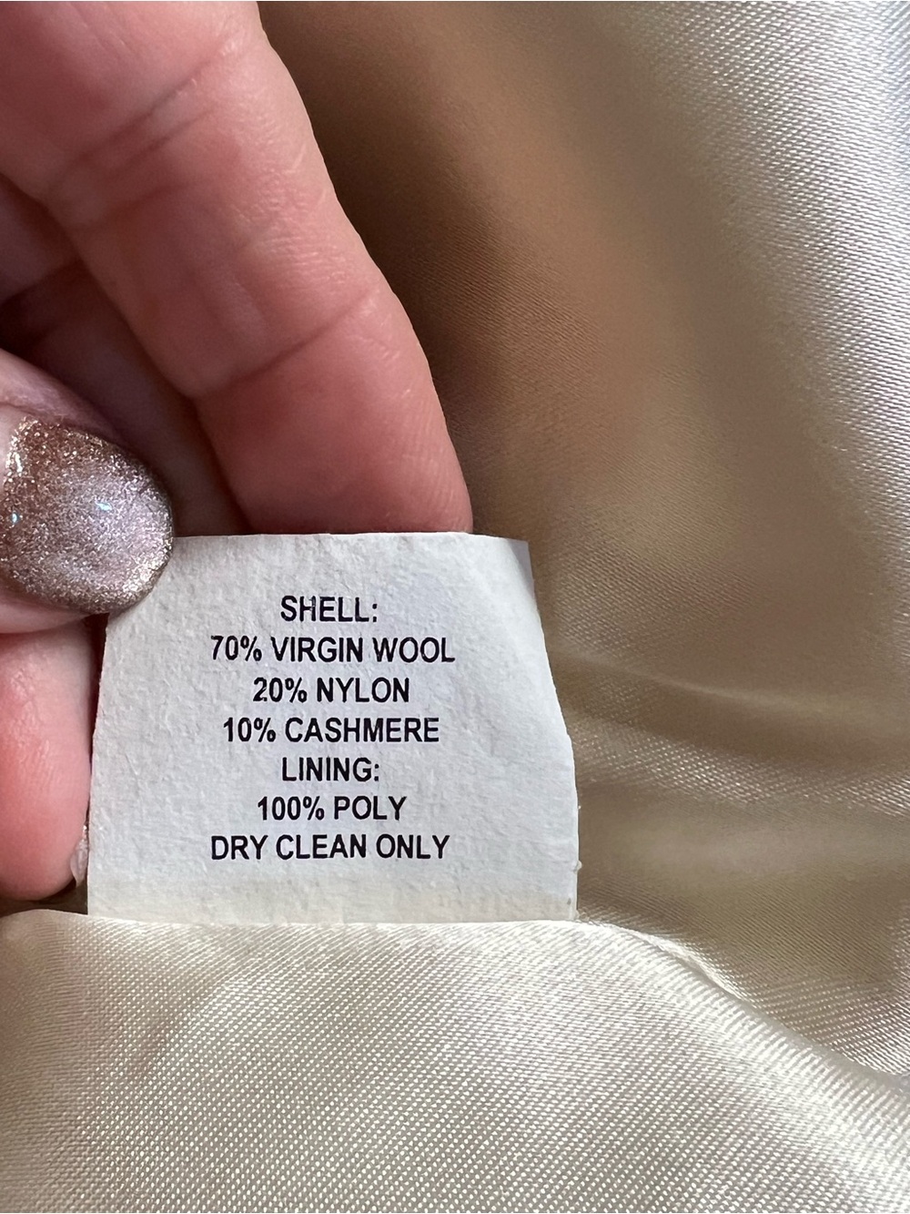 EUC Pendleton Wool Cashmere Cream Faux Fur Hood Coat | Size Small - Picture 14 of 14